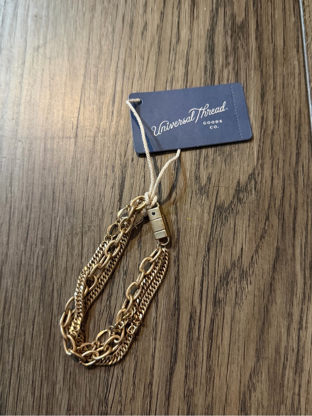 Universal Thread Gold-Tone Layered Chain Bracelet